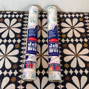 Rubbermaid Vintage Repositionable Light Adhesive Shelf Liner Floral Tulip Garden